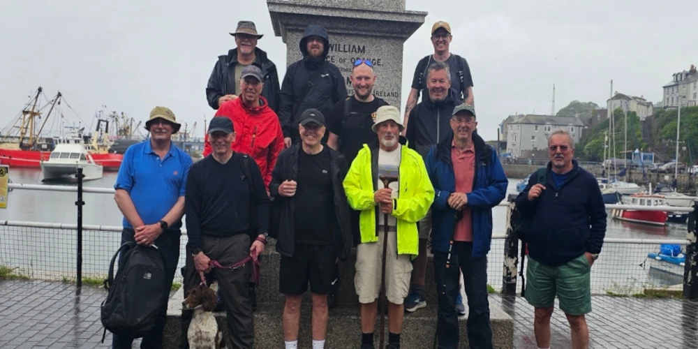 The end at William of Orange statue in Brixham