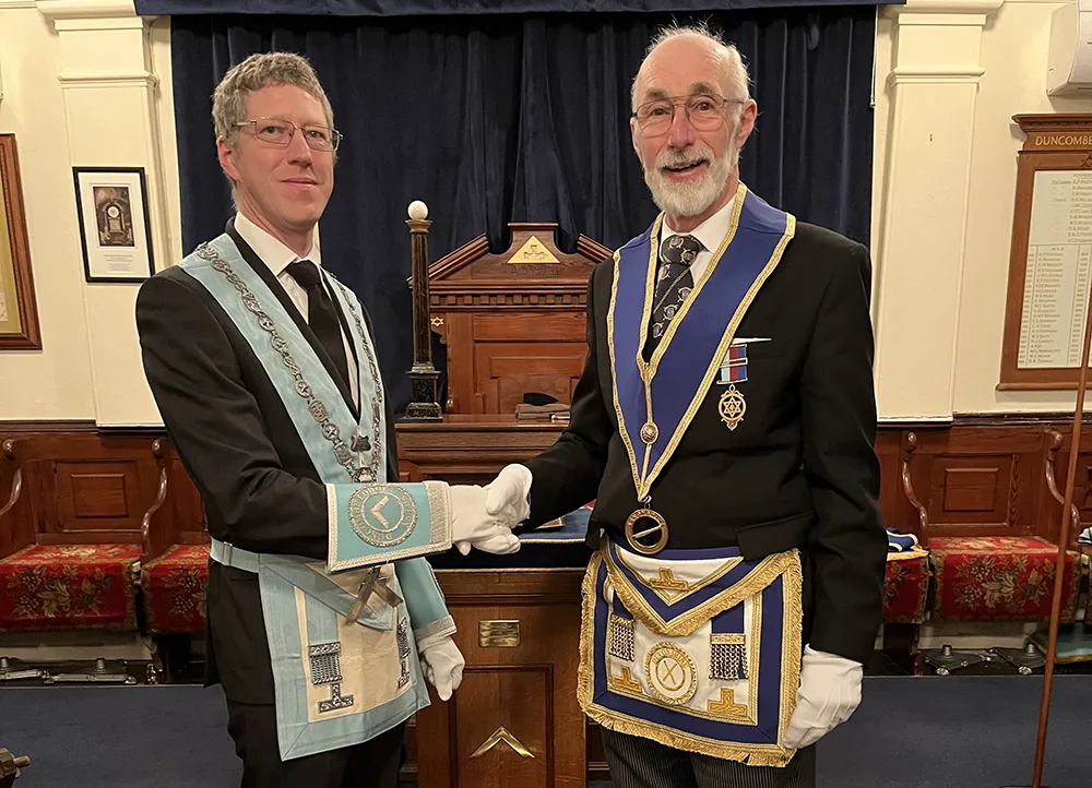 Worshipful Master with Provincial Grand Mentor