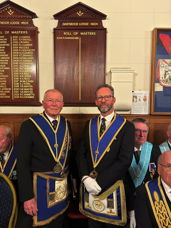 W. Bro. Dr. Adrian Rogers and W Bro Matthew McCann ProvAGStdB.