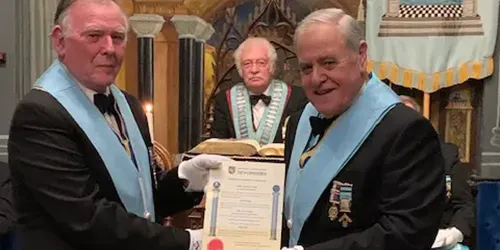 Rex Latham 50 years certificate