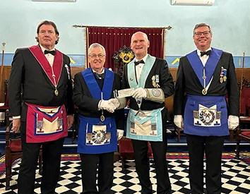 Cheque presentation to Exeter Cathedral